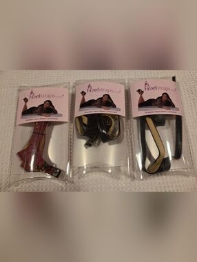 Three (3) Pairs of HeelStraps Strapless Heel Grips, NEW
